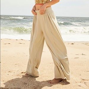 Flowy wide leg joggers (free people rava)